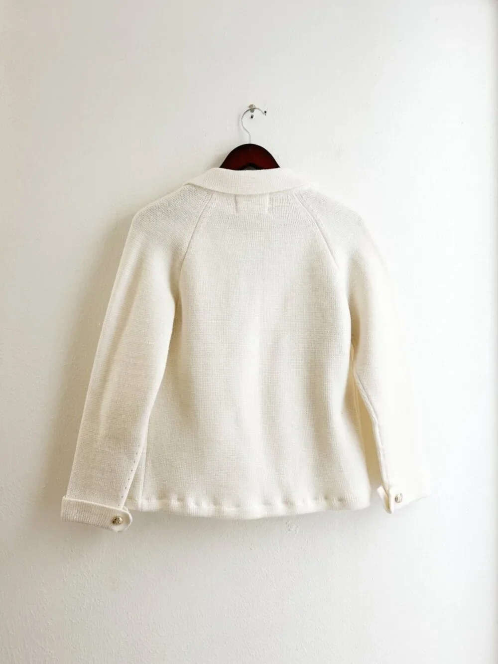 VINTAGE 60s‎ Lilly of California Cream Knit Double Breasted Lady Jacket Blazer - Picture 7 of 13